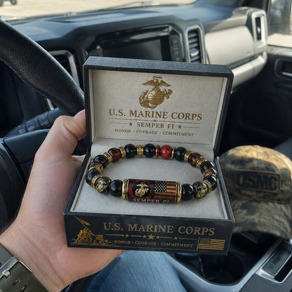 🇺🇸 Last Day Promo: 49% OFF 🎖️ - U.S. Marine Corps Semper Fi Tribute Beaded Bracelet