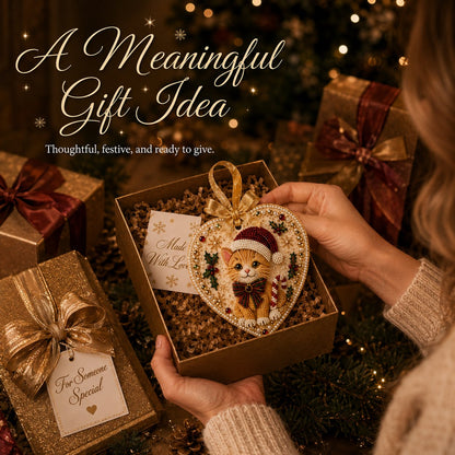 ⏳ Last Day 49% OFF – 🎄Beginner-Friendly DIY Pearl & Gem Christmas Heart Ornament Kit Collection | Complete Kit with Pearl-Style Beads, Gem Accents & Hanging Ribbon Included 💕