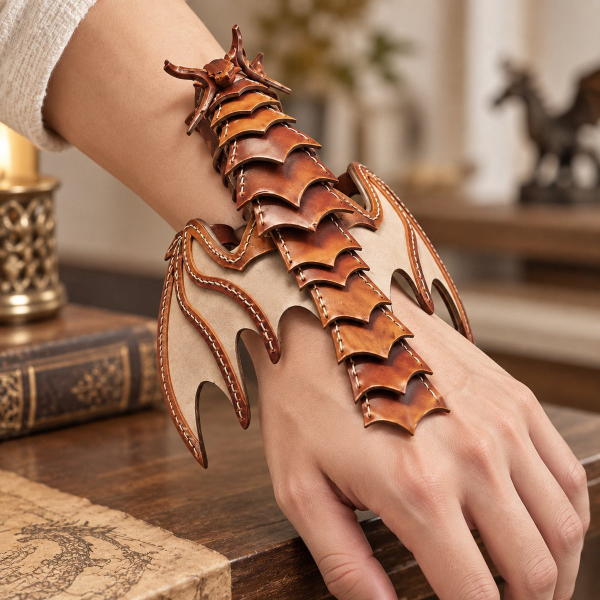 🔥Last Day 49% OFF - 🐉Leather Dragon Wristband