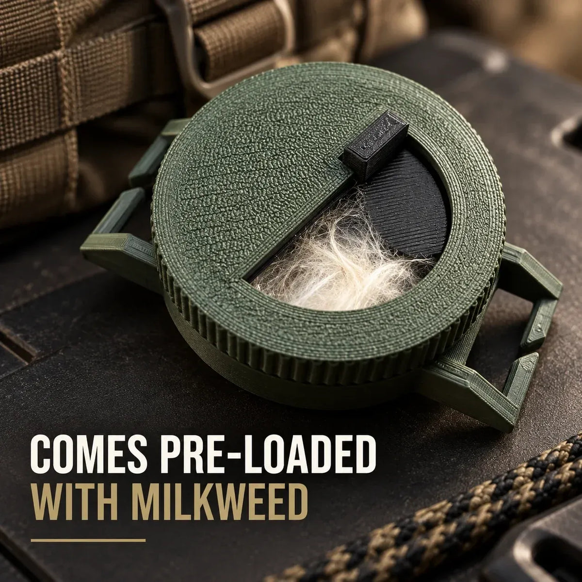 🍃🏕️Bow Hunting Milkweed Dispenser - Wind Indicator Fluff For Saddle Hunters