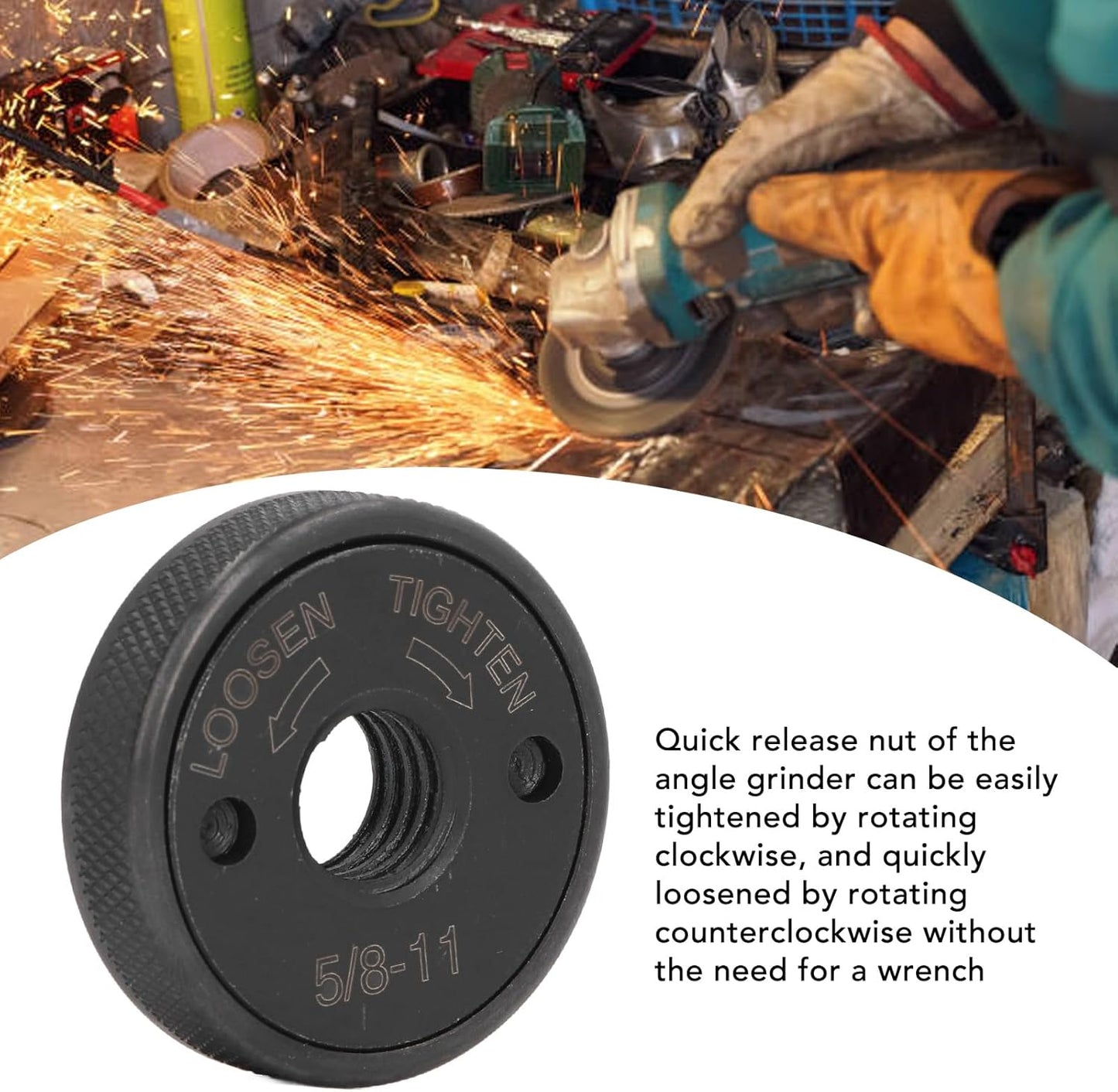 🔥HOT SALE🔥🏆Flash Sale⚡ 50K+ SOLD! Almost Gone💥5/8‐11 Angle Grinder Flange Nut