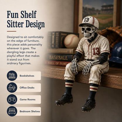 ⭐HOT SALE 49% OFF - ⚾Baseball Skeleton Shelf Sitter – He Stayed in the Game a Little Too Long 💀