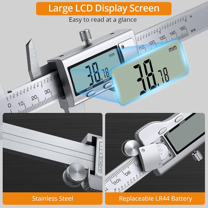 6 inch/150mm High‐Precision Stainless‐Steel Digital Vernier Caliper