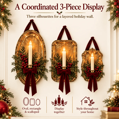 Heritage Glow Christmas Wall Candle Sconce
