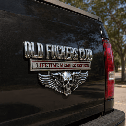 💀OLD F*CKERS CLUB Metal Car Emblem