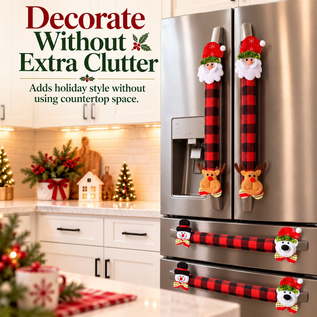 Christmas Refrigerator Handle Covers