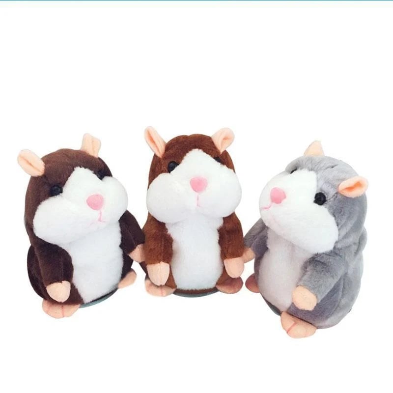 🐹 Talking Hamster Plush – repeats whatever you say, auto head-shaking, hilarious fun for kids & adults 🎁