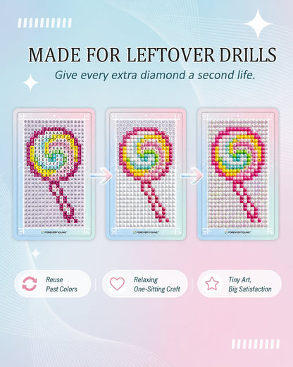 👨‍🎨✨Freestyle Mini Diamond Art Cards, 30PCS Cute Pixel DIY Craft Cards for Diamond Painting Lovers