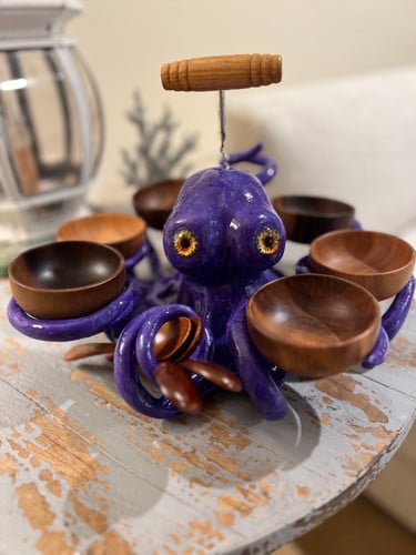Handmade Octopus Snack Server