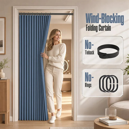 🎉⏰🔥LIMITED TIME 49% OFF! ⭐No-Drill Magnetic Accordion Door Curtain