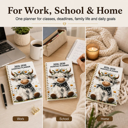 🐮 LAST DAY 49% OFF – Cute Cow 5-Year Planner 2026–2030 | Monthly Organizer with Farmhouse Cover, Goal Tracking Pages & Long-Term Planning Layout ✨
