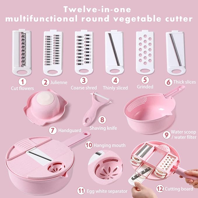 12-in-1 Multifunction Tool for Cutting Vegetables