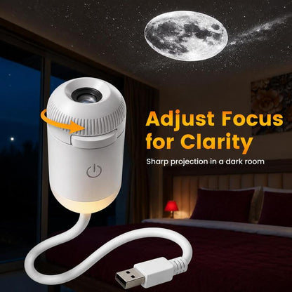 USB Star Projector Lamp, Galaxy Projection & Bedside Night Light🌌