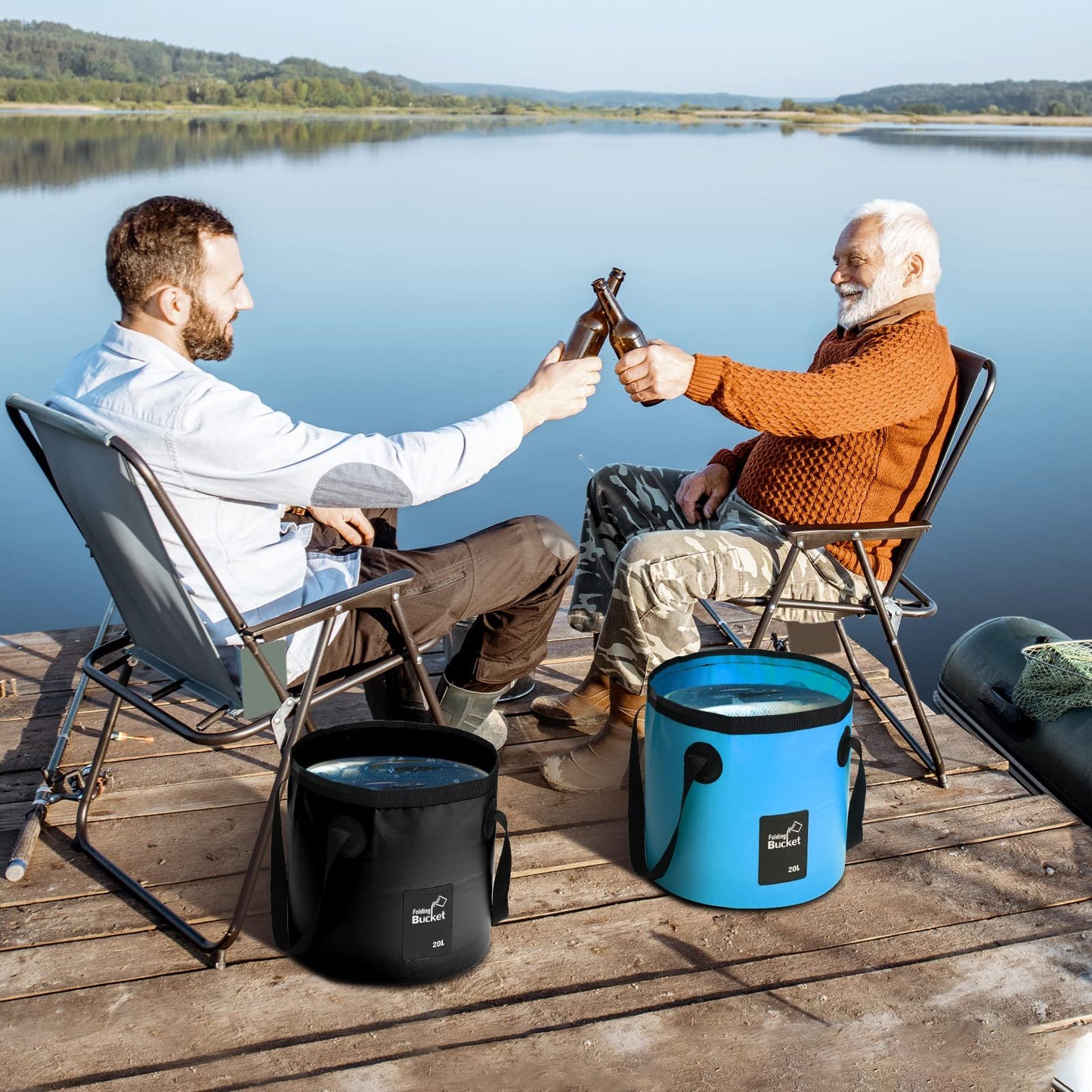 ⏰Limited Stock 60% OFF🧺💦🎣Portable Foldable Water Bucket - Perfect for Fishing, Camping, Traveling!!