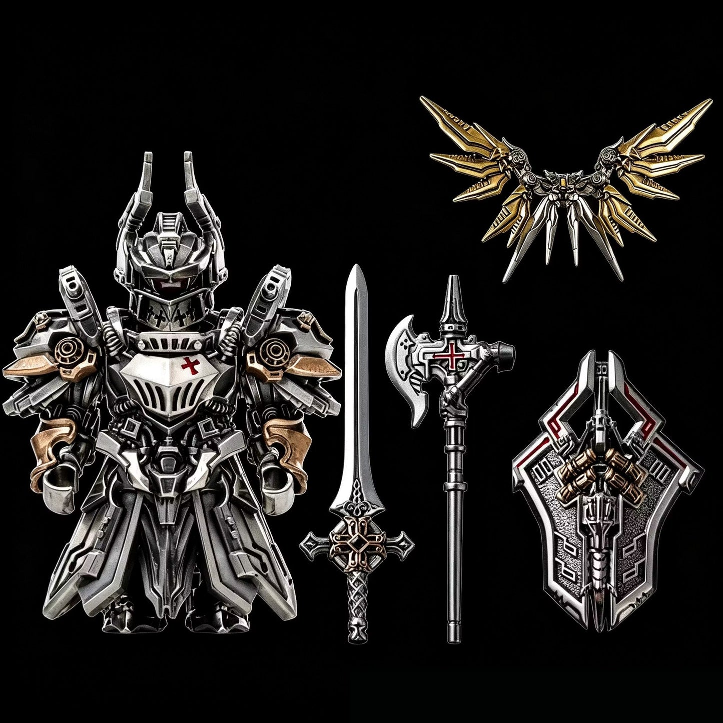 Pure‑Brass Mecha Arbiter Mini Figurine