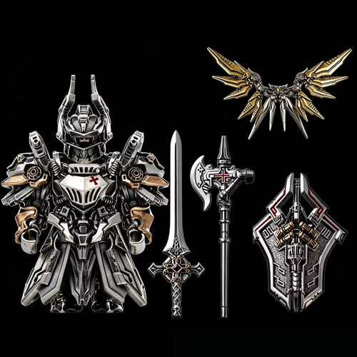 Pure‑Brass Mecha Arbiter Mini Figurine