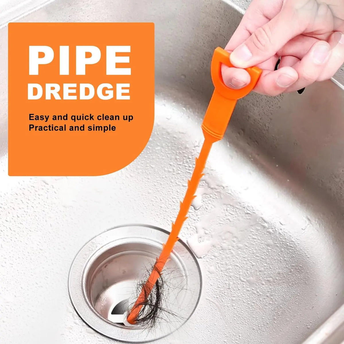5 Pack Flexible Drain Cleaning Tools with Barbed Hook Design