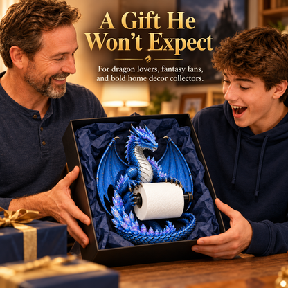 Dragon Toilet Paper Holder – Gothic Fantasy Wall-Mounted Bathroom Decor 🐉