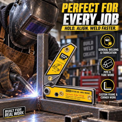 Dual Magnet Welding Angle Holder | Adjustable 30–270 Degree Fixture