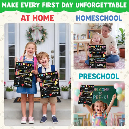First & Last Day School Sign – Double-Sided Chalkboard for Every Milestone
