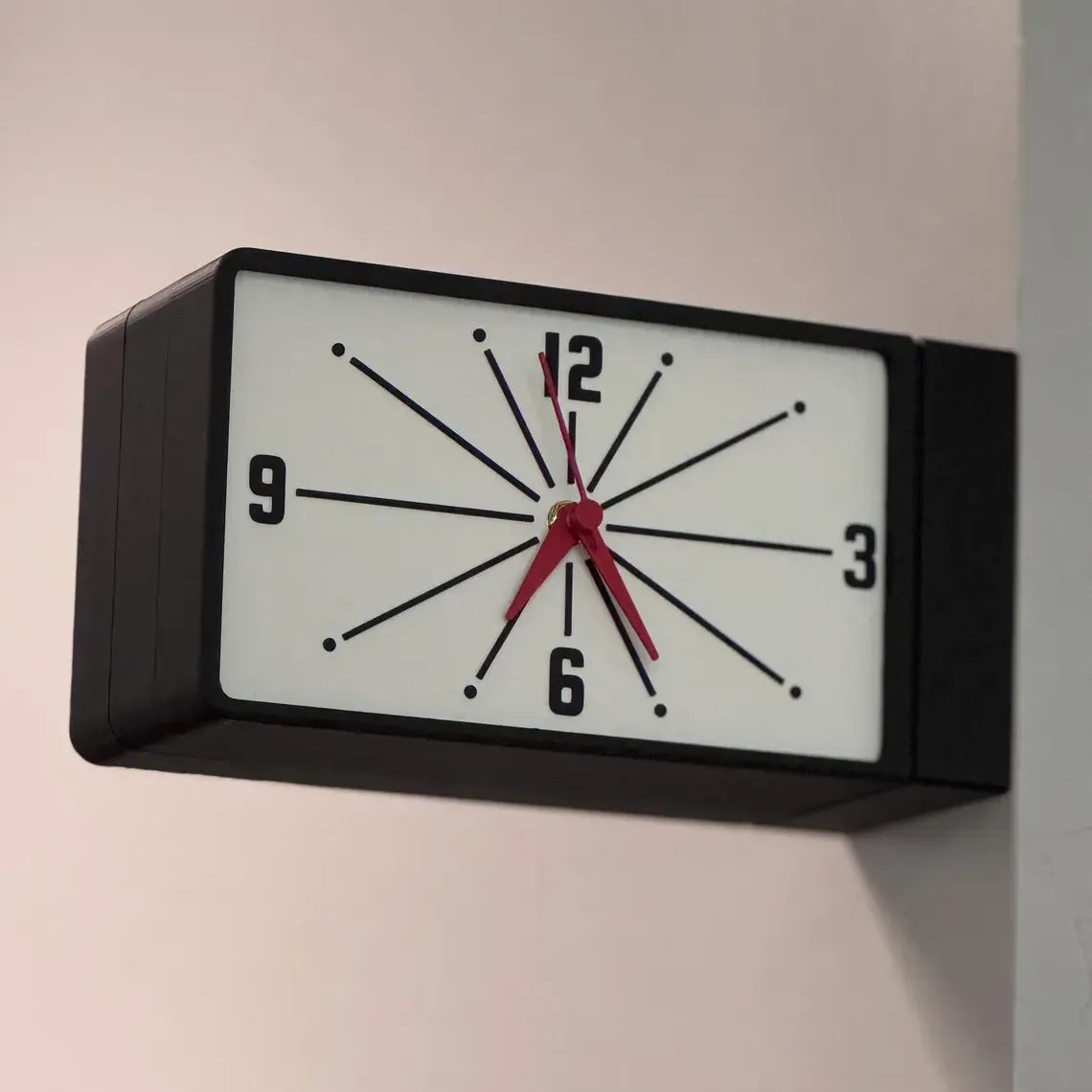 🕰️ Meridian Illuminated Double-Sided Wall Clock – Mid-Century Modern Retro Decor