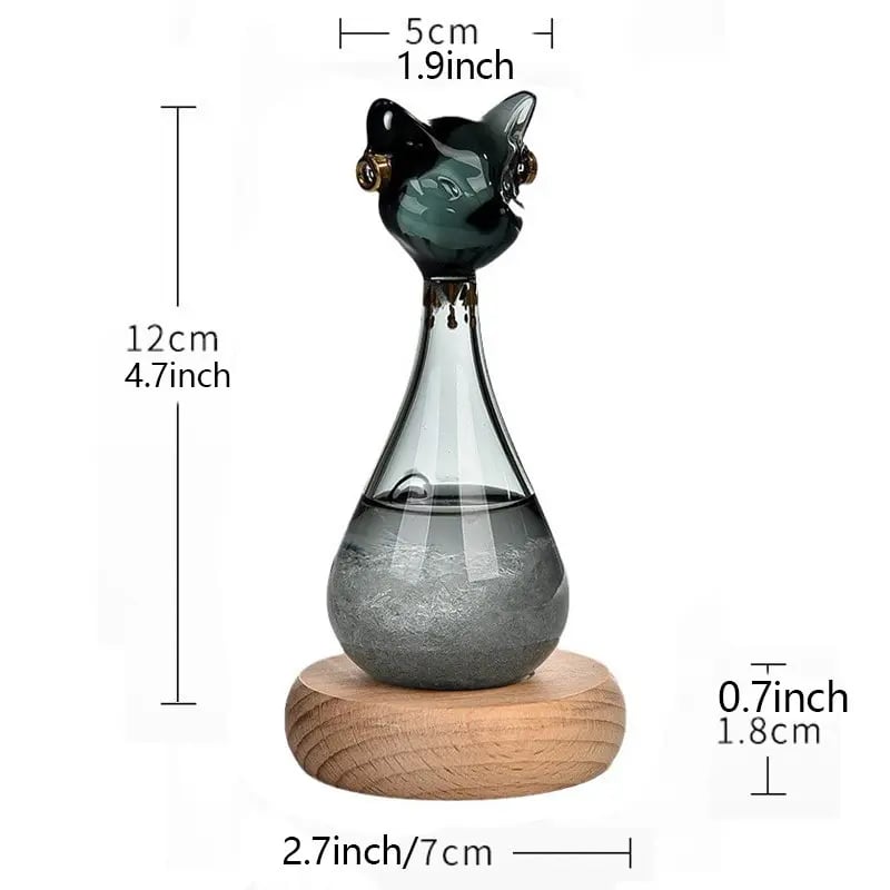 🎉Cat-Shaped Storm Glass Weather Predictor for Home & Office Decor