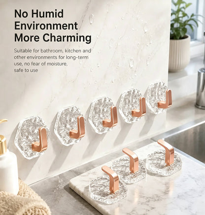 🔥Buy More Save More🔥Heavy-Duty Plastic Self-Adhesive Hexagonal Ripple Hooks