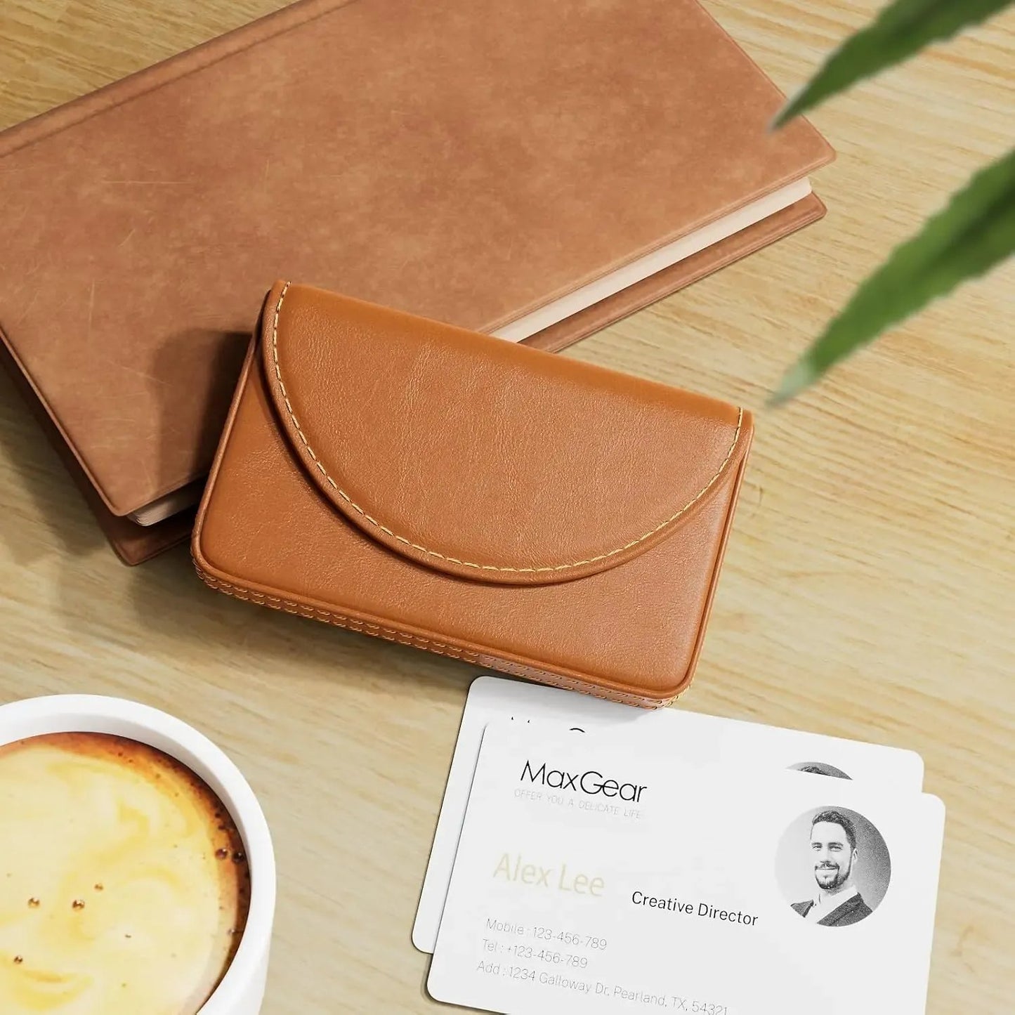 💖Hot 49% OFF💼 PU Leather Business Card Holder – Slim Magnetic Name Card Case