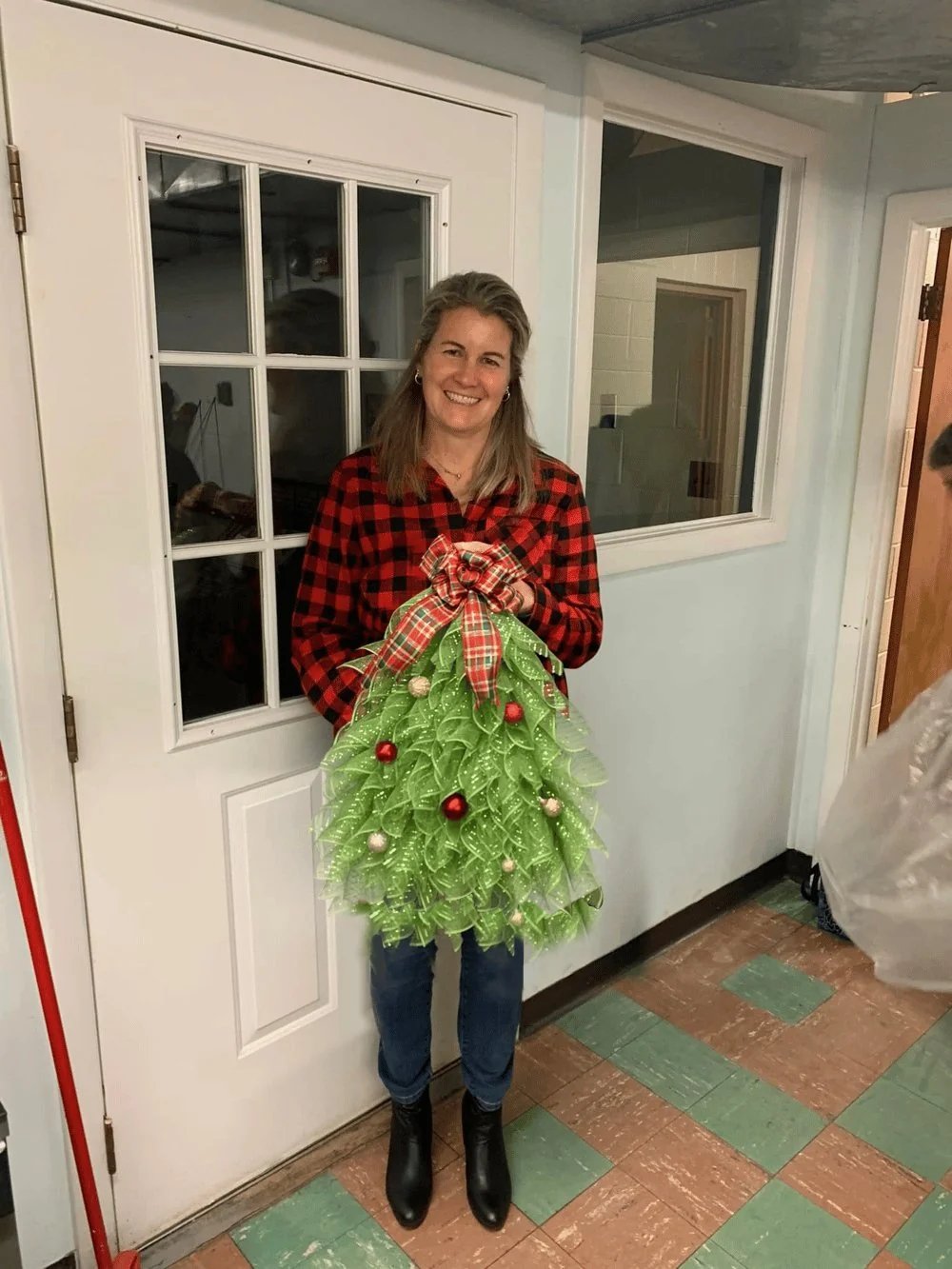 Handmade Christmas Tree Wreath for Front Door