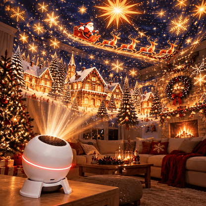 🎄 Christmas Projection Night Light – Instant Holiday Magic for Any Room