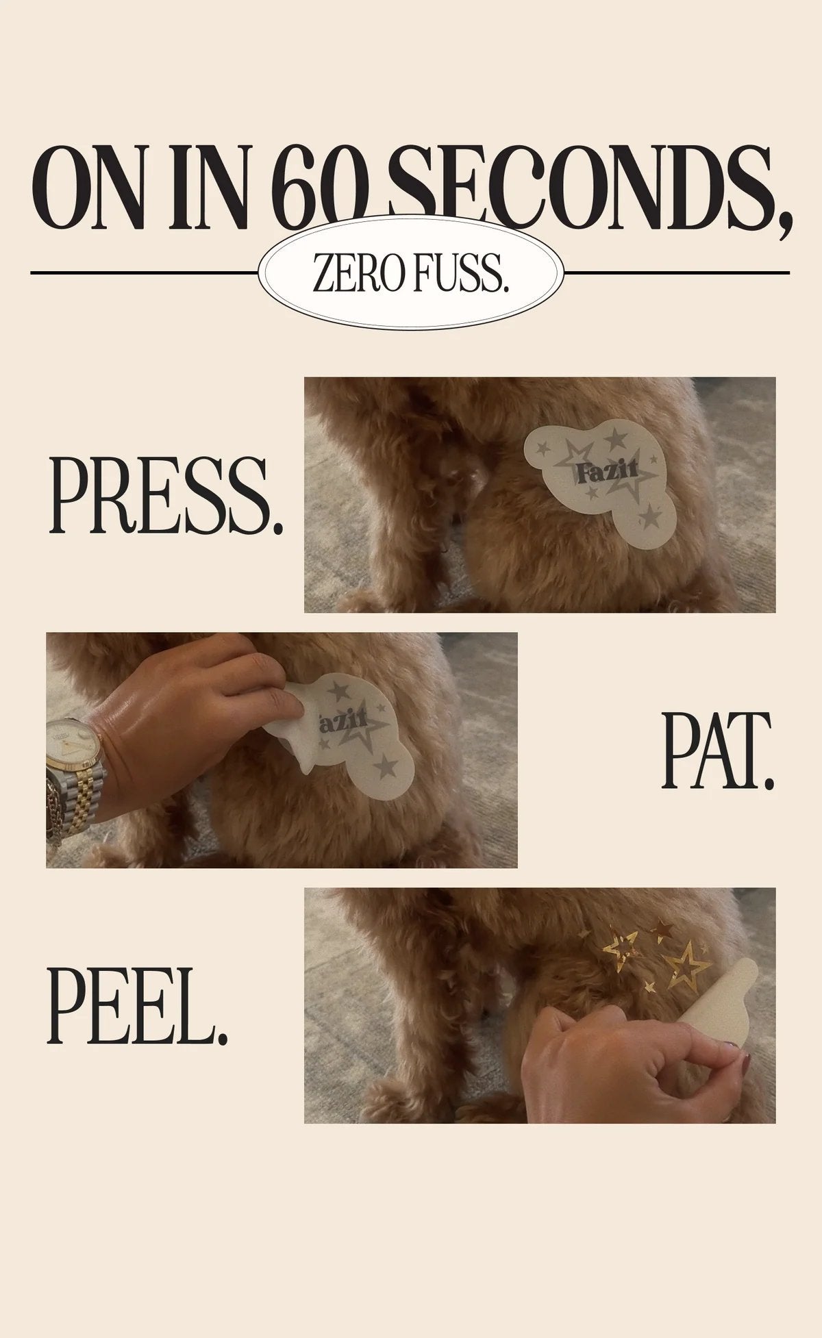 💫Temporary Dog Fur Tattoos – Waterproof, Pet-Safe & Easy to Remove | 4 Patches Per Pack🐾