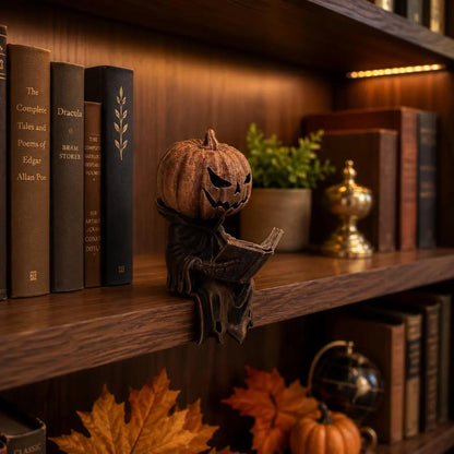 🎃 Reading Pumpkin Shelf Sitter