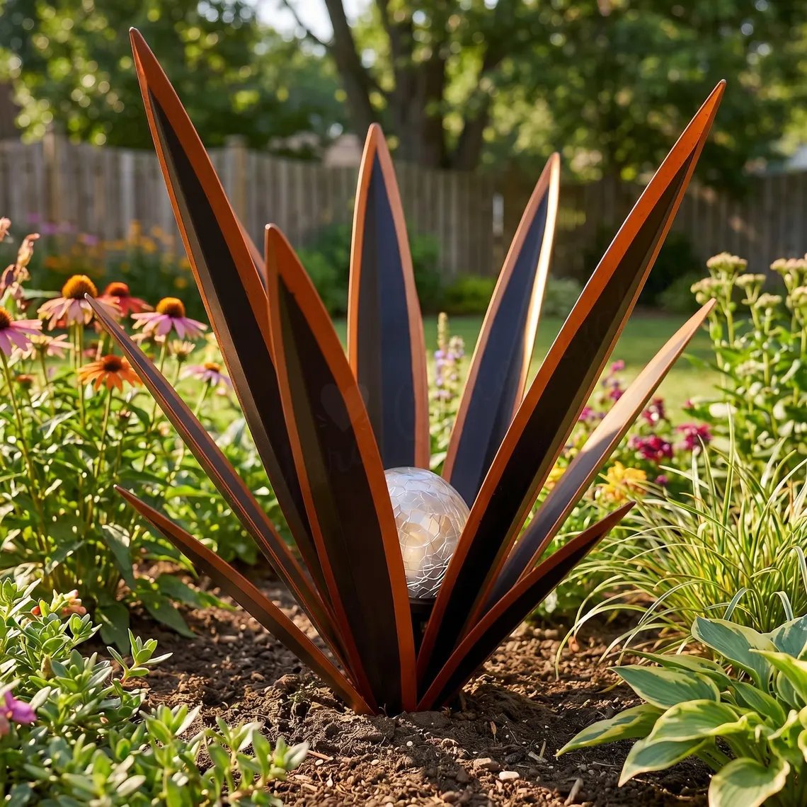 Glowing Solar Agave Garden Light