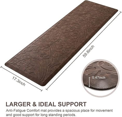Mexican Inspired Brown Kitchen Anti-Fatigue Mat for Home Kitchen Decor