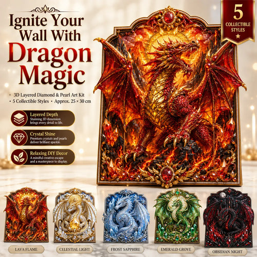 🐉Dragon Magic 3D Layered Diamond & Pearl Art Kit✨