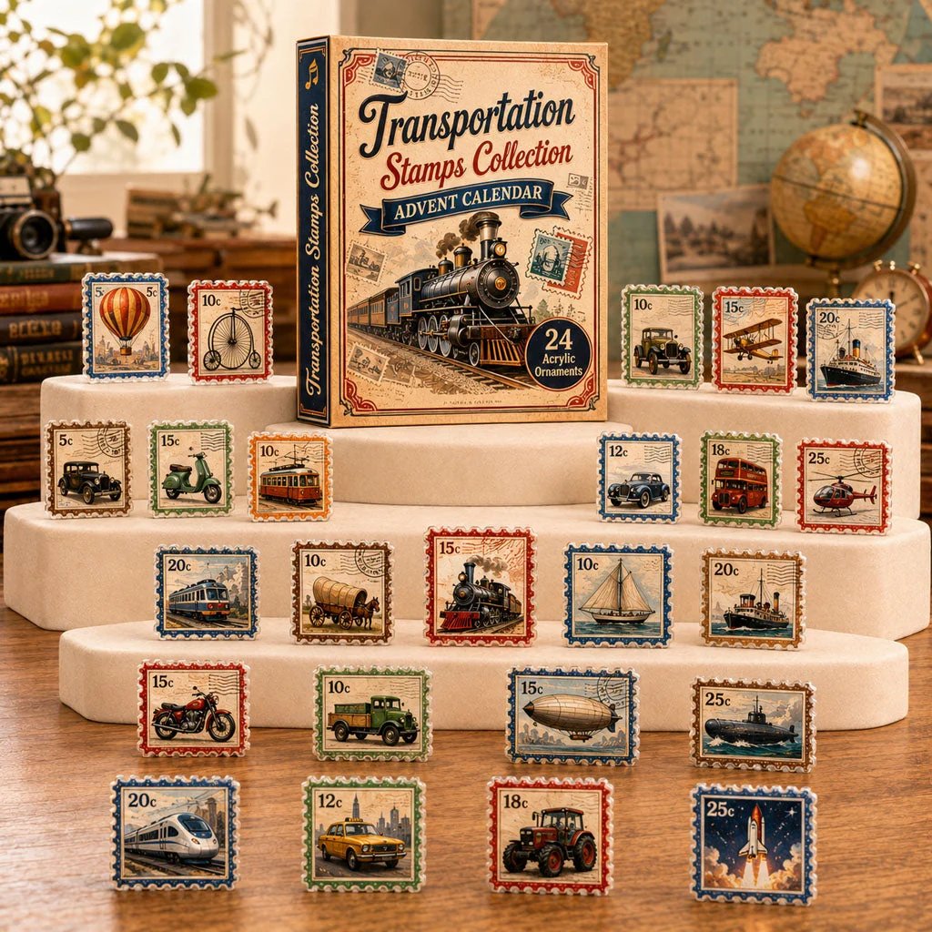 ✈️ Stamp Your Way Around the World: Transportation Stamps Advent Calendar 2026