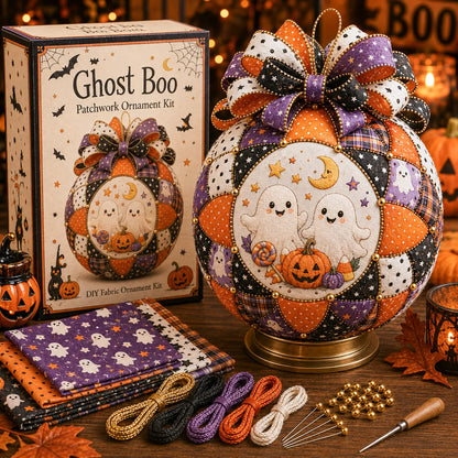 ⏳ Last Day 49% OFF – 🎃 Beginner-Friendly DIY Halloween Classics Patchwork Ornament Kit Collection | Complete Kit with Coordinated Fabrics, Ornament Form, Spooky Accents & Step-by-Step Guide Included 💕