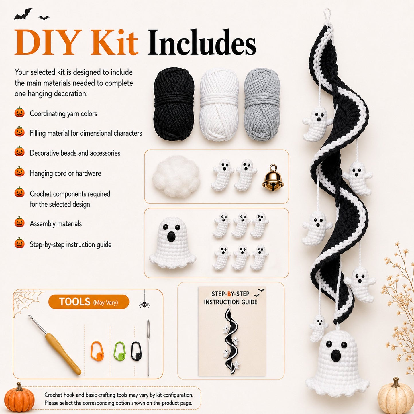 🔥Last Day 50% OFF - 🎃 Enchanted Halloween Crochet Spiral DIY Kit - Buy 2 Get Free Shipping