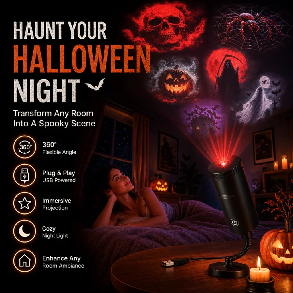 🔥LAST DAY 49% OFF👻Plug-&-Play HD Star Projector: Halloween 6-Disc Set