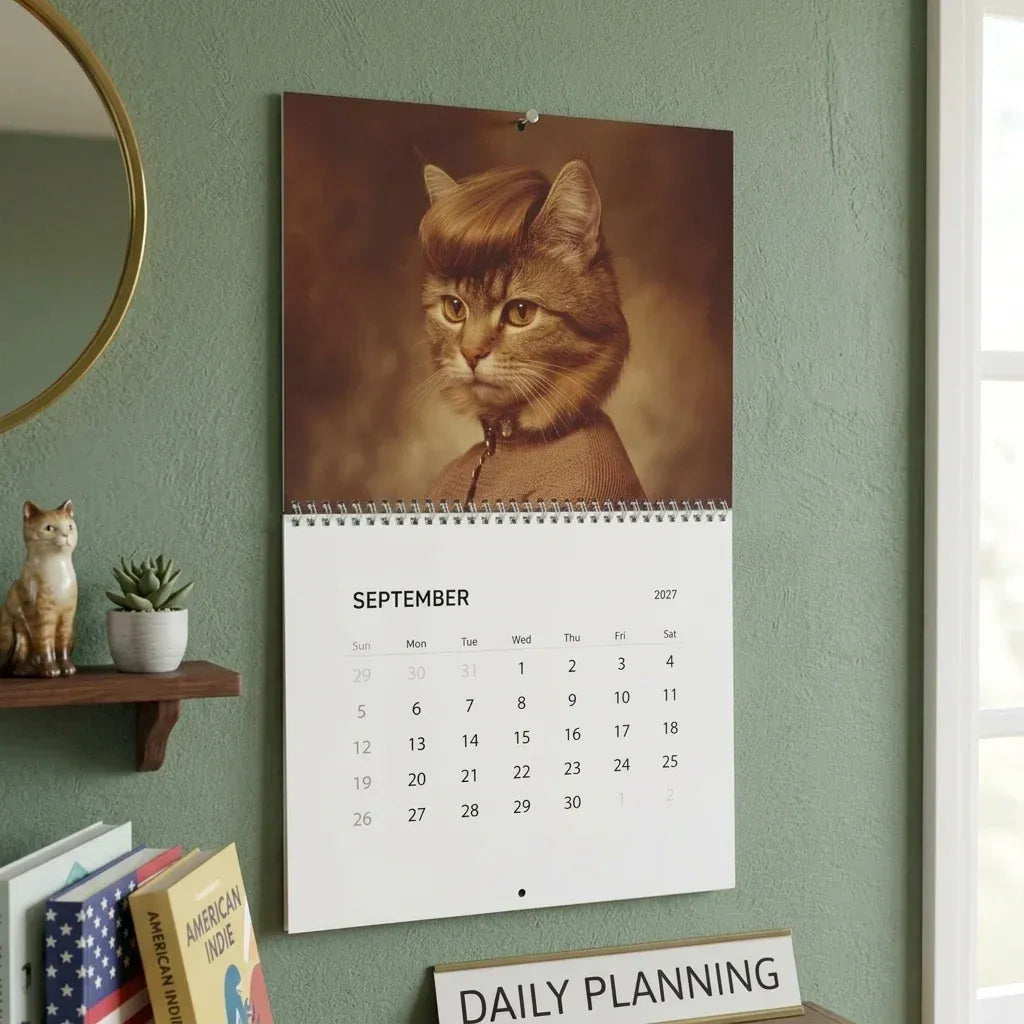 🔥LAST DAY 50% OFF - 😻Funny 2027 Wall Calendar Cat