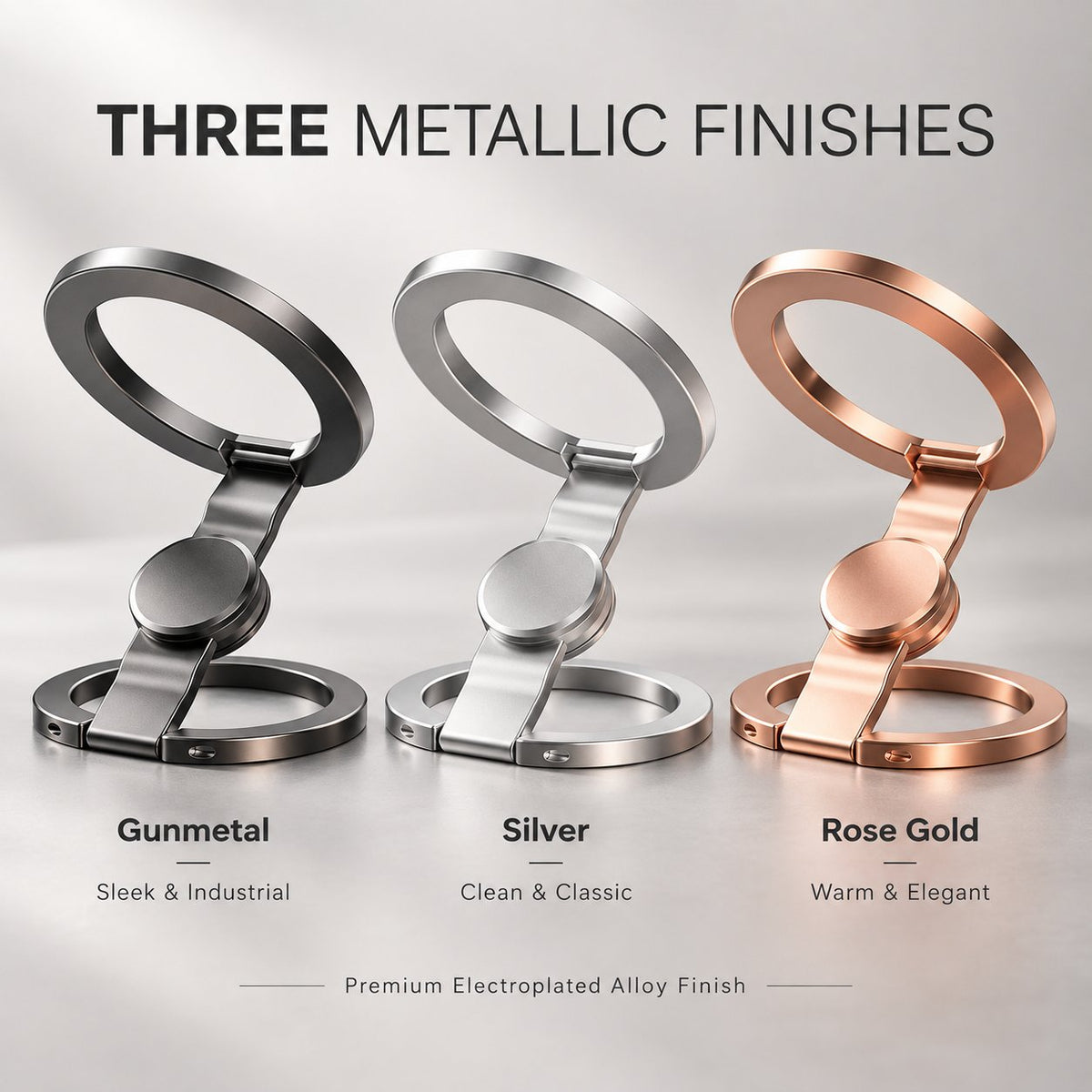 🧲 Snap. Spin. Stand. — 360° Dual-Magnetic MagSafe Phone Ring & Fidget Stand