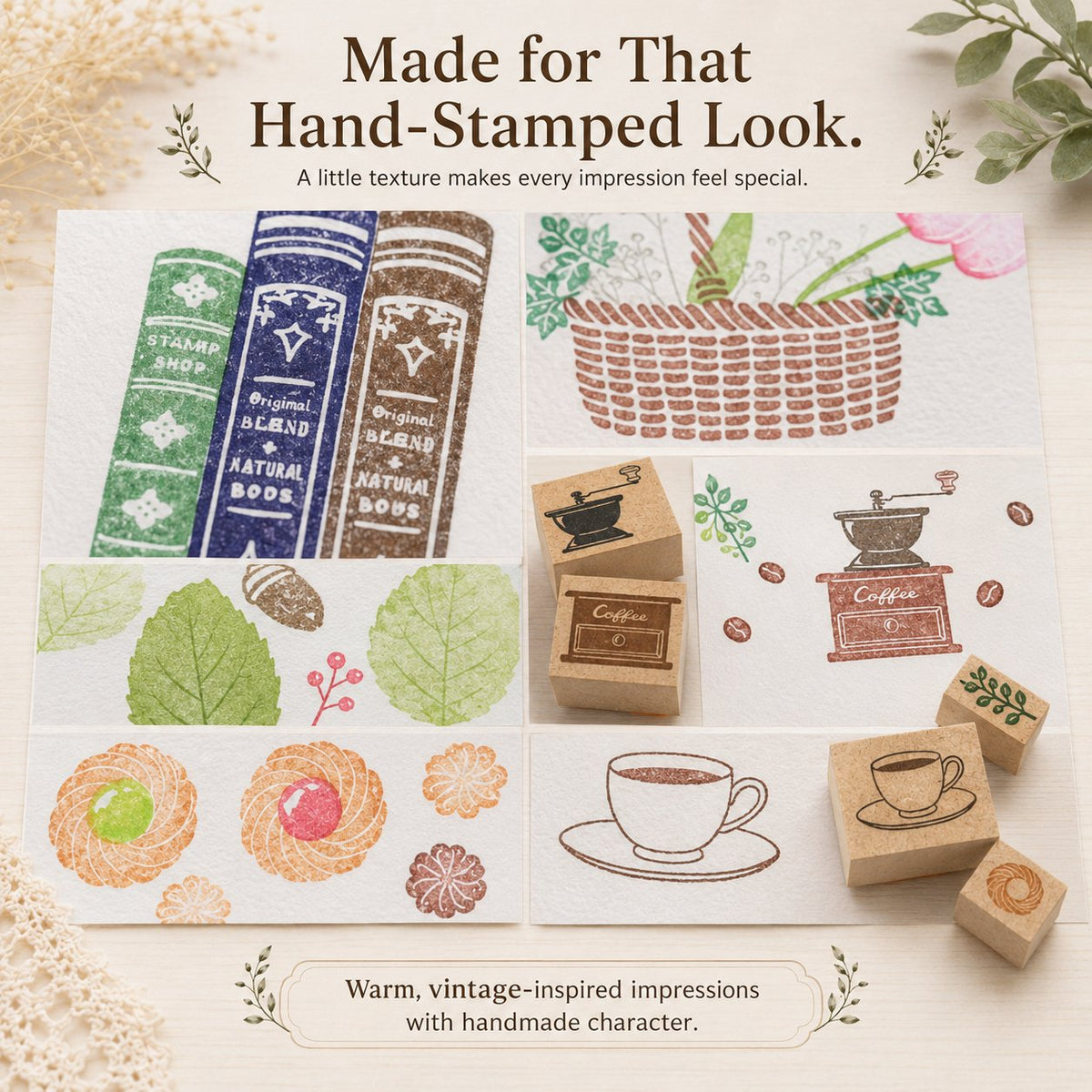 🌿 Mix & Match Wood-Mounted Craft Stamps ✨