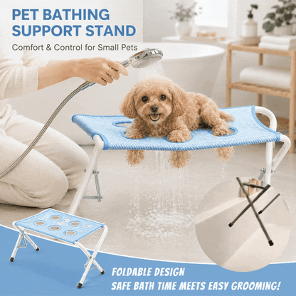 🐾 Limited-Time 49% OFF – Foldable Pet Bathing Support Stand for Cats & Small Dogs