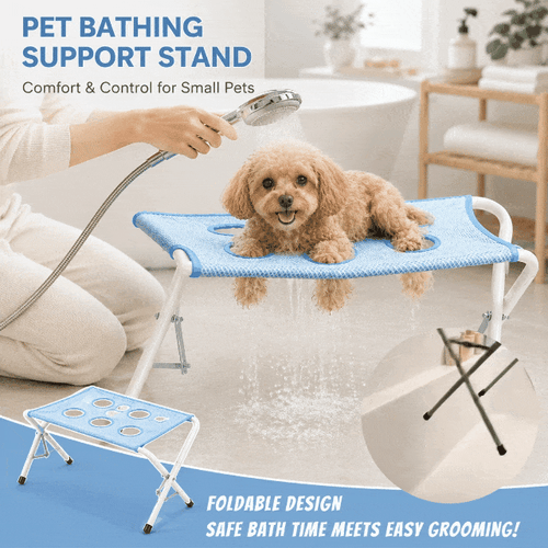 🐾 Limited-Time 49% OFF – Foldable Pet Bathing Support Stand for Cats & Small Dogs