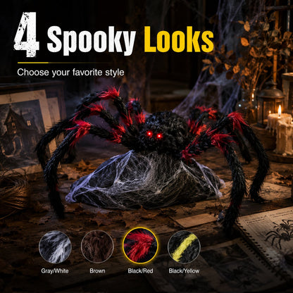 🕷 30 in LED Jumping Spider Animatronic 🕸