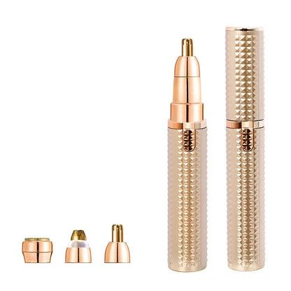 Portable Electric Eyebrow & Facial Trimmer – 3 Interchangeable Heads