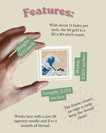⏳ Last Day 49% OFF – 🧵Beginner-Friendly DIY Mini Embroidery Magnet Frame Kit | 3D-Printed Stitchable Frame with Slide-On Backing & Magnet Included 💕