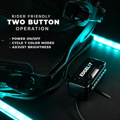 🏂 LED Snowboard Edge Light Kit – 7 Color Night Riding System❄️Light Up Every Run. Own Every Night✨