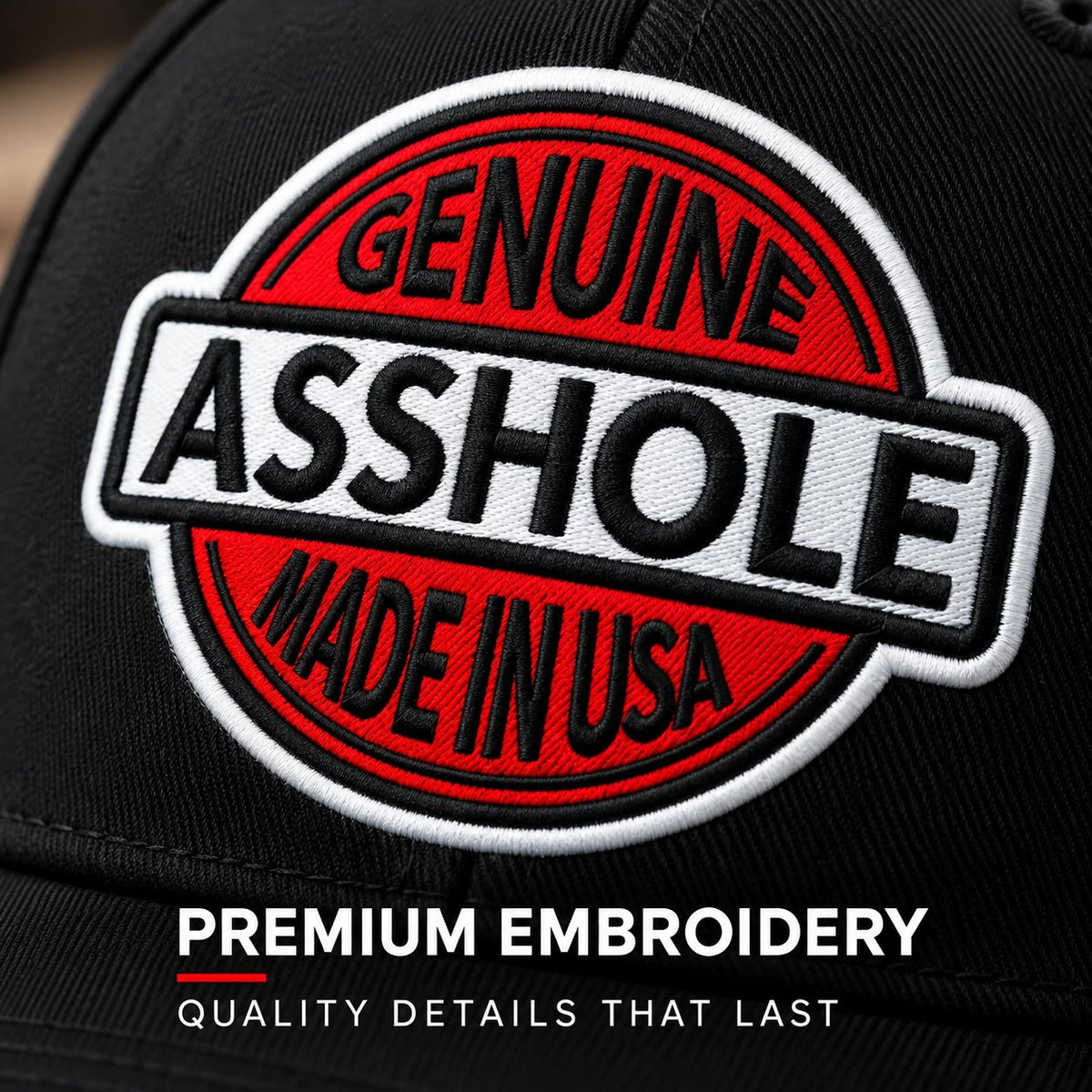🔥Last Day: 49% OFF🔥 Genuine Asshole Hat | Funny Embroidered Attitude Cap-Made by Jim