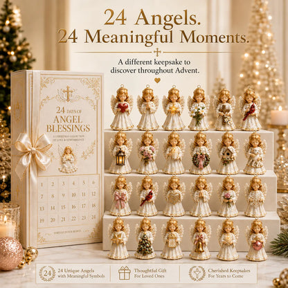⏳ Last Day 49% OFF – 👼 24-Day Angel Christmas Advent Calendar | 24 Unique Faith-Inspired Angel Ornaments with Hanging Loops for Daily Advent Surprises & Tree Display 🎄✨